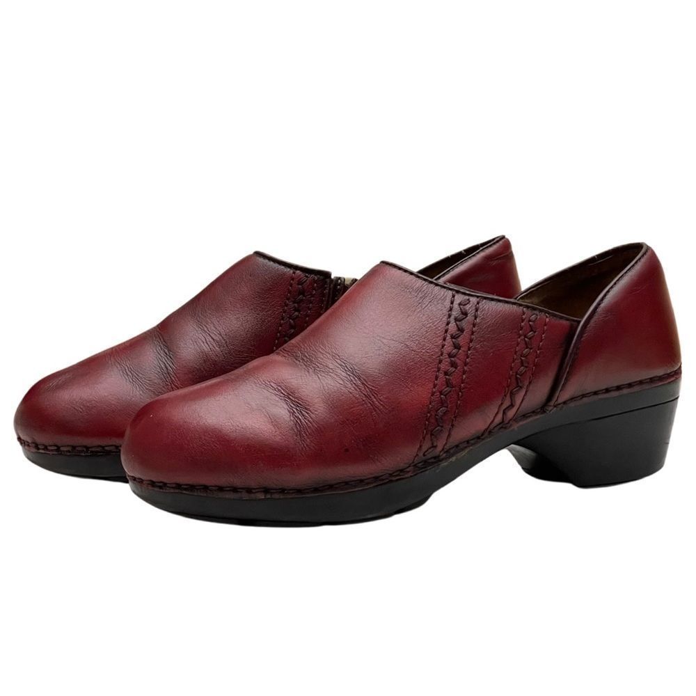 Leather Bordeaux Dansko Sienna Clogs - Artisan Stitch Craft Women's US 8.5-9